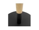 Table dappoint ronde DILA H45 en bois finition naturelle et métal noir