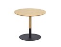 OT02100WABL 5404028350324 Table basse design ronde DILA H40 en bois finition naturelle et métal noir