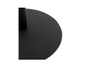 Table basse design ronde DILA H40 en bois finition naturelle et métal noir