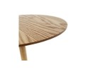 Table dappoint ronde DILA H45 en bois finition naturelle et métal blanc