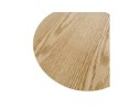 Table dappoint ronde DILA H45 en bois finition naturelle et métal blanc