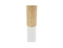 Table dappoint ronde DILA H45 en bois finition naturelle et métal blanc