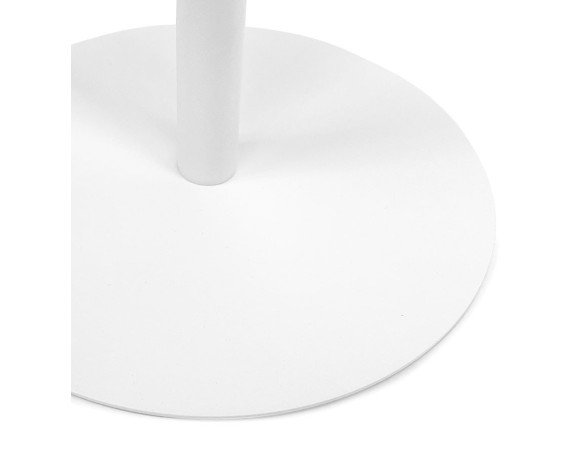 Table dappoint ronde DILA H45 en bois finition naturelle et métal blanc