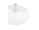 Table dappoint ronde DILA H45 en bois finition naturelle et métal blanc
