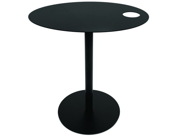 Table dappoint ovale MASA en métal noir