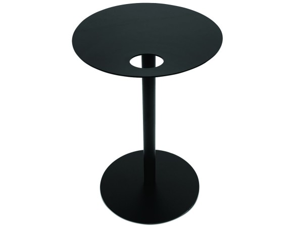 Table dappoint ovale MASA en métal noir
