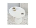 Table dappoint ovale MASA en métal blanc