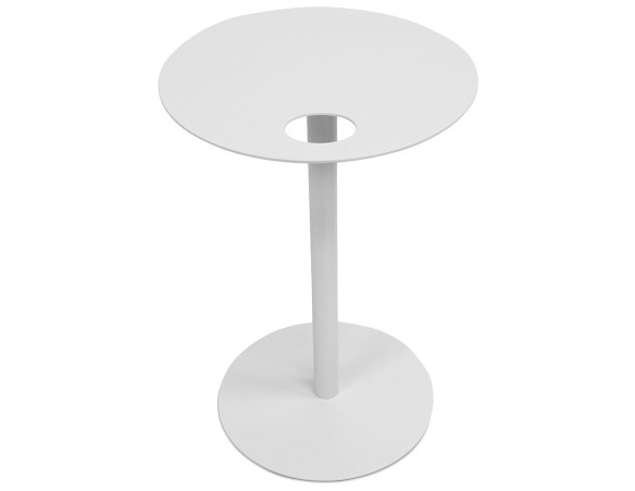 Table dappoint ovale MASA en métal blanc