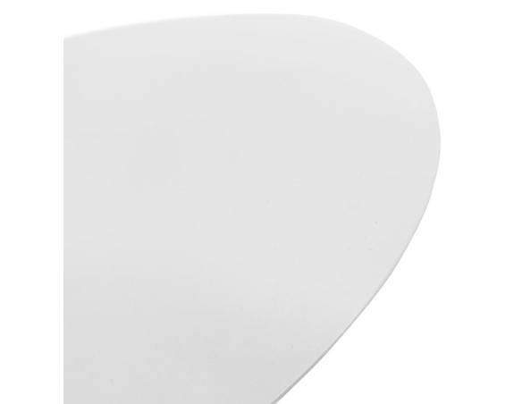 Table dappoint ovale MASA en métal blanc