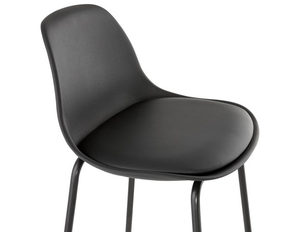 Tabouret snack mi-hauteur COOKIE MINI noir style industriel