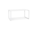 OT01500WHWH 5404028323472 Bureau droit design BAKUS en verre et métal blanc - 160x80 cm