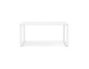 Bureau droit design BAKUS en verre et métal blanc - 160x80 cm