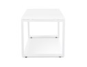 Bureau droit design BAKUS en verre et métal blanc - 160x80 cm