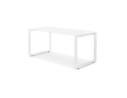 Bureau droit design BAKUS en verre et métal blanc - 160x80 cm