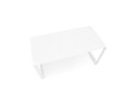 Bureau droit design BAKUS en verre et métal blanc - 160x80 cm