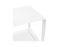 Bureau droit design BAKUS en verre et métal blanc - 160x80 cm