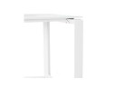Bureau droit design BAKUS en verre et métal blanc - 160x80 cm