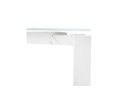 Bureau droit design BAKUS en verre et métal blanc - 160x80 cm