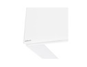 Bureau droit design BAKUS en verre et métal blanc - 160x80 cm