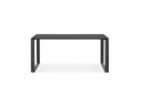 Bureau droit design BAKUS en verre et métal noir - 160x80 cm