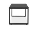 Bureau droit design BAKUS en verre et métal noir - 160x80 cm