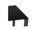 Bureau droit design BAKUS en verre et métal noir - 160x80 cm