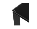 Bureau droit design BAKUS en verre et métal noir - 160x80 cm
