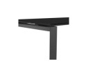 Bureau droit design BAKUS en verre et métal noir - 160x80 cm