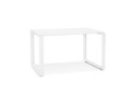 OT01620WHWH 5404028323717 Petit bureau droit design BAKUS en verre et métal blanc - 120x60 cm