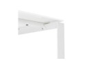 Petit bureau droit design BAKUS en verre et métal blanc - 120x60 cm