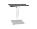 DT03310BLCL 5404028341605 Table de terrasse carrée LIMPID noire intérieur/extérieur - 68x68 cm