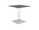 Table de terrasse carrée LIMPID noire intérieur/extérieur - 68x68 cm