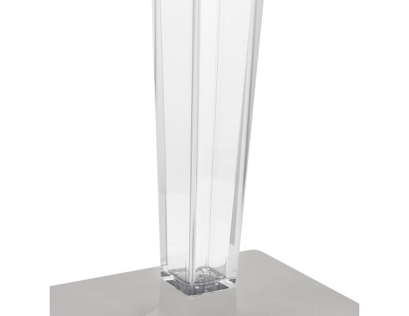 Table de terrasse carrée LIMPID noire intérieur/extérieur - 68x68 cm