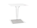 DT03320WHCL 5404028341629 Table de terrasse carrée LIMPID blanche intérieur/extérieur - 68x68 cm