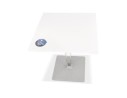Table de terrasse carrée LIMPID blanche intérieur/extérieur - 68x68 cm