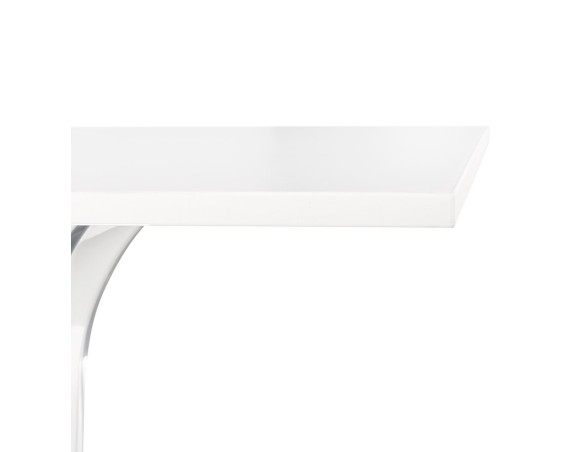 Table de terrasse carrée LIMPID blanche intérieur/extérieur - 68x68 cm