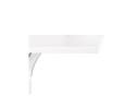 Table de terrasse carrée LIMPID blanche intérieur/extérieur - 68x68 cm
