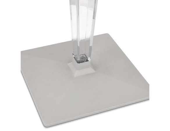 Table de terrasse carrée LIMPID blanche intérieur/extérieur - 68x68 cm