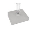 Table de terrasse carrée LIMPID blanche intérieur/extérieur - 68x68 cm