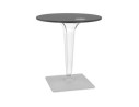 DT03330BLCL 5404028341643 Table de terrasse ronde LIMPID noire intérieur/extérieur - à̃ 68 cm