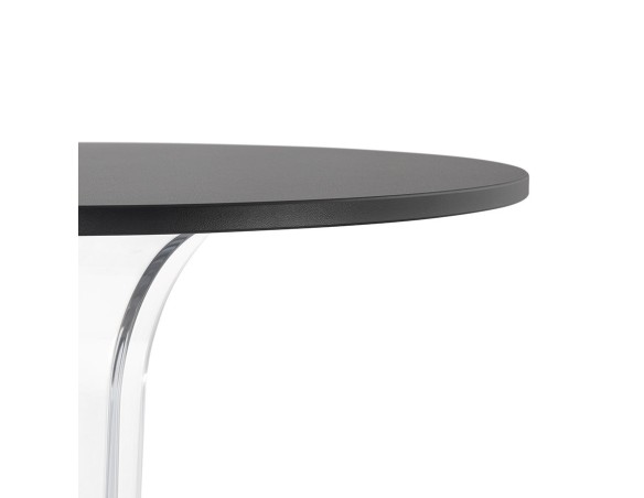 Table de terrasse ronde LIMPID noire intérieur/extérieur - à 68 cm
