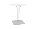 DT03340WHCL 5404028341667 Table de terrasse ronde LIMPID blanche intérieur/extérieur - à̃ 68 cm