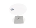 Table de terrasse ronde LIMPID blanche intérieur/extérieur - à 68 cm