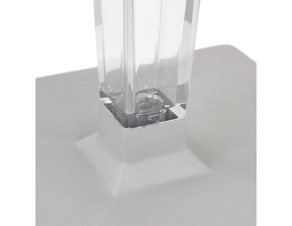 Table de terrasse ronde LIMPID blanche intérieur/extérieur - à 68 cm