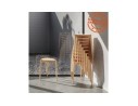 Tabouret bas empilable PINTADO en bois naturel