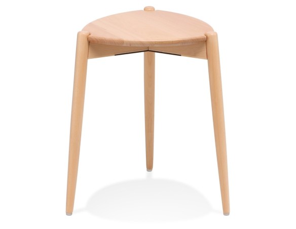 Tabouret bas empilable PINTADO en bois naturel
