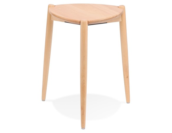 Tabouret bas empilable PINTADO en bois naturel