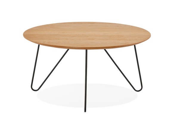 Table basse design PLUTO en bois finition naturelle