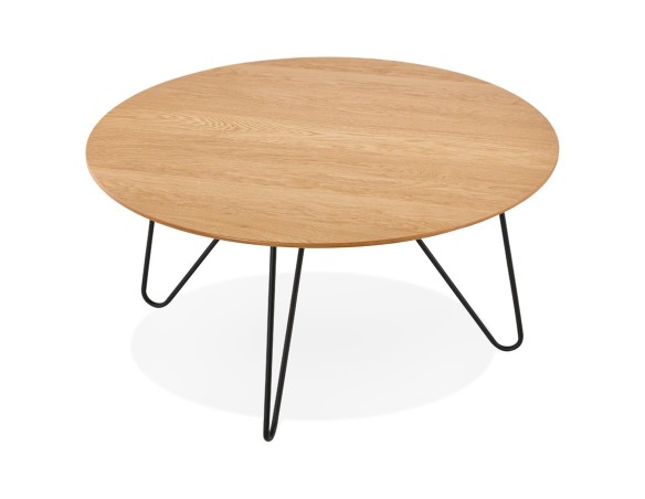 Table basse design PLUTO en bois finition naturelle