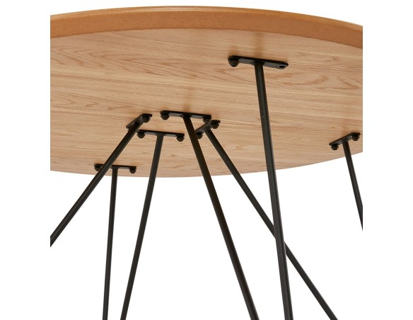 Table basse design PLUTO en bois finition naturelle